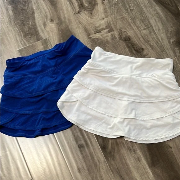 Ideology Skorts Blue and White Ruffled Resort Wear - Lot of 2 - Picture 1 of 4